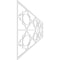 Ekena Millwork Set of Four Panels for 94 1/2"W x 24 1/4"H Gypsum Fretwork Wainscot Wall Paneling WPKP12X01X47GYP - alternate 3